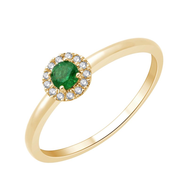 Bague émeraude et diamant en or 18 carats