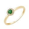 Bague émeraude et diamant en or 18 carats