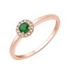 Bague émeraude et diamant en or 18 carats