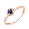 Bague saphir et diamant en or 18 carats
