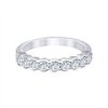 Demi Alliance serti clos diamant en or 18 carats