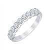 Demi Alliance serti clos diamant en or 18 carats