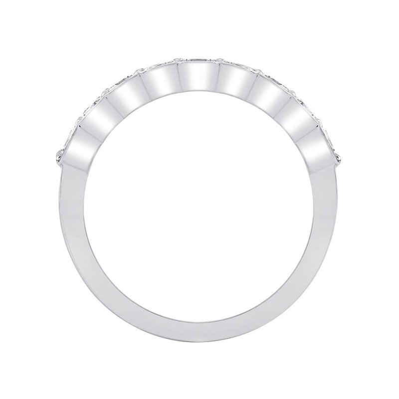 Demi Alliance serti clos diamant en or 18 carats