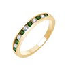 Demi Alliance émeraude et diamant en or 18 carats