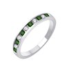 Demi Alliance émeraude et diamant en or 18 carats