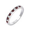 Demi Alliance rubis et diamant en or 18 carats