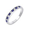 Demi Alliance saphir et diamant en or 18 carats