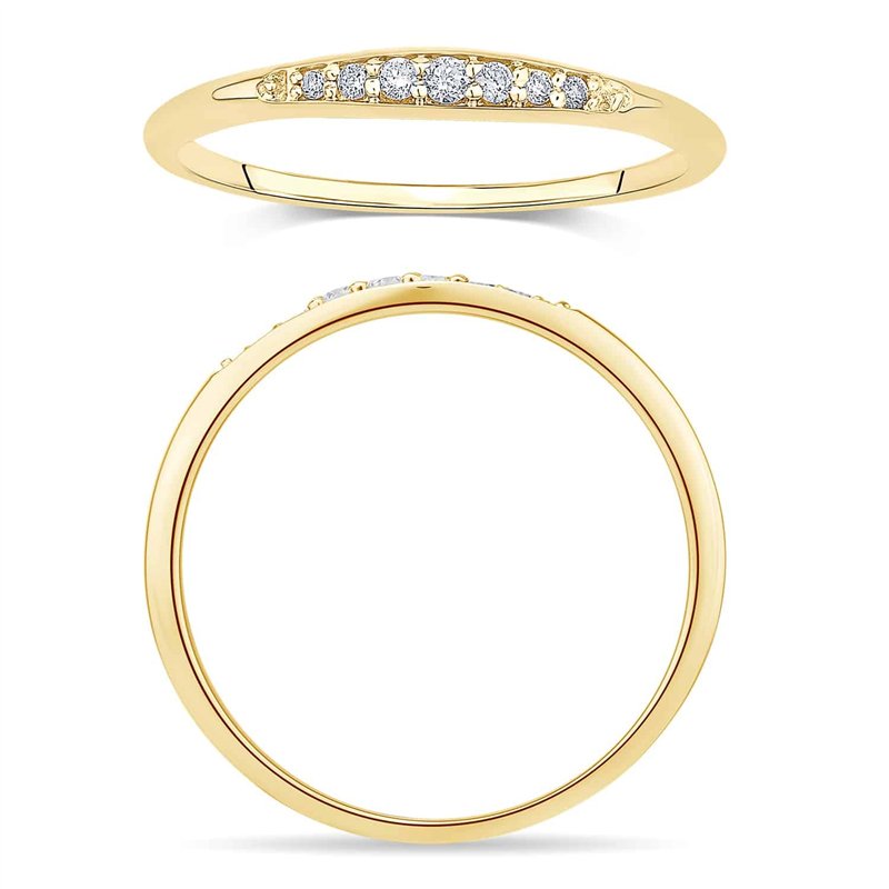 Bague serti clos diamant en or 18 carats