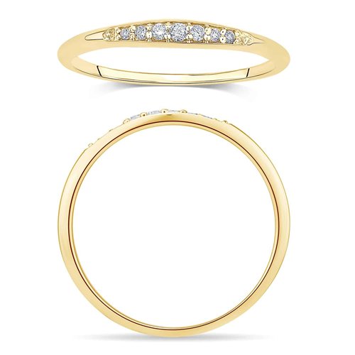 Bague serti clos diamant en or 18 carats