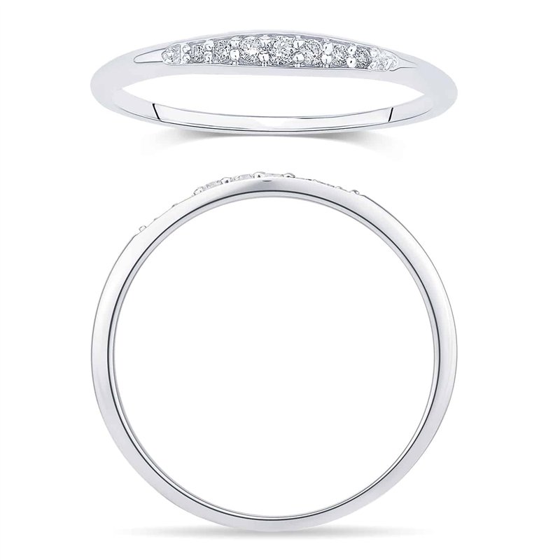 Bague serti clos diamant en or 18 carats