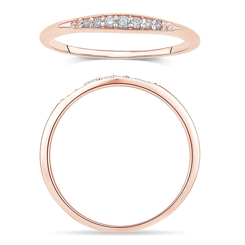 Bague serti clos diamant en or 18 carats