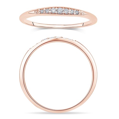 Bague serti clos diamant en or 18 carats