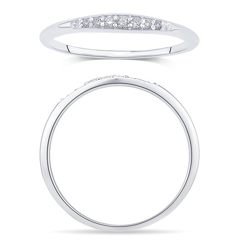 Bague serti clos diamant en or 18 carats