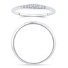 Bague serti clos diamant en or 18 carats