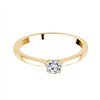 Solitaire serti clos diamant en or 18 carats
