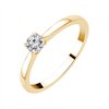 Solitaire serti clos diamant en or 18 carats