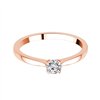 Solitaire serti clos diamant en or 18 carats
