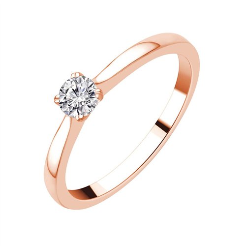 Solitaire serti clos diamant en or 18 carats