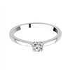 Solitaire serti clos diamant en or 18 carats