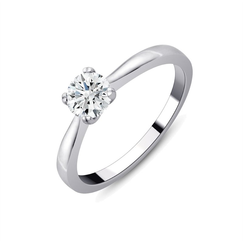 Solitaire diamant en or 18 carats