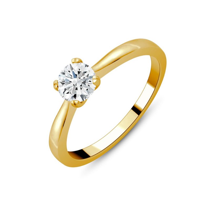 Solitaire diamant en or 18 carats