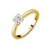 Solitaire diamant en or 18 carats