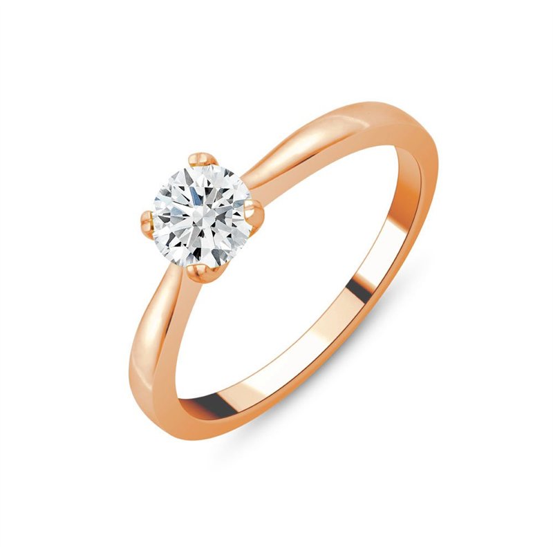 Solitaire diamant en or 18 carats