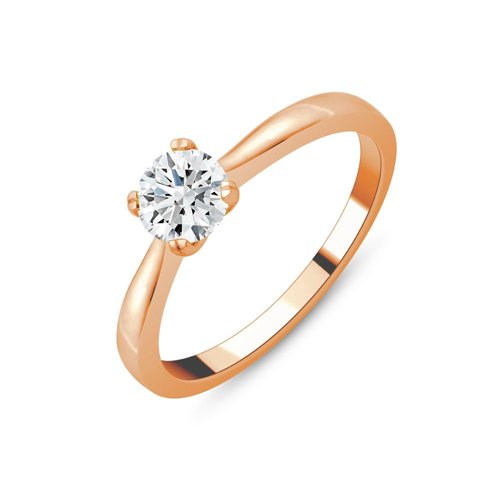 Solitaire diamant en or 18 carats