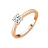 Solitaire diamant en or 18 carats