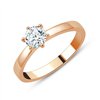 Solitaire serti clos diamant en or 18 carats