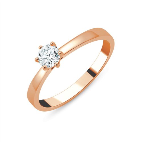 Solitaire serti clos diamant en or 18 carats