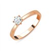Solitaire serti clos diamant en or 18 carats