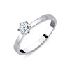 Solitaire serti clos diamant en or 18 carats