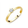 Solitaire serti clos diamant en or 18 carats
