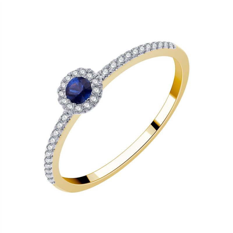 Bague saphir et émeraude en or 18 carats