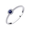 Bague saphir et émeraude en or 18 carats