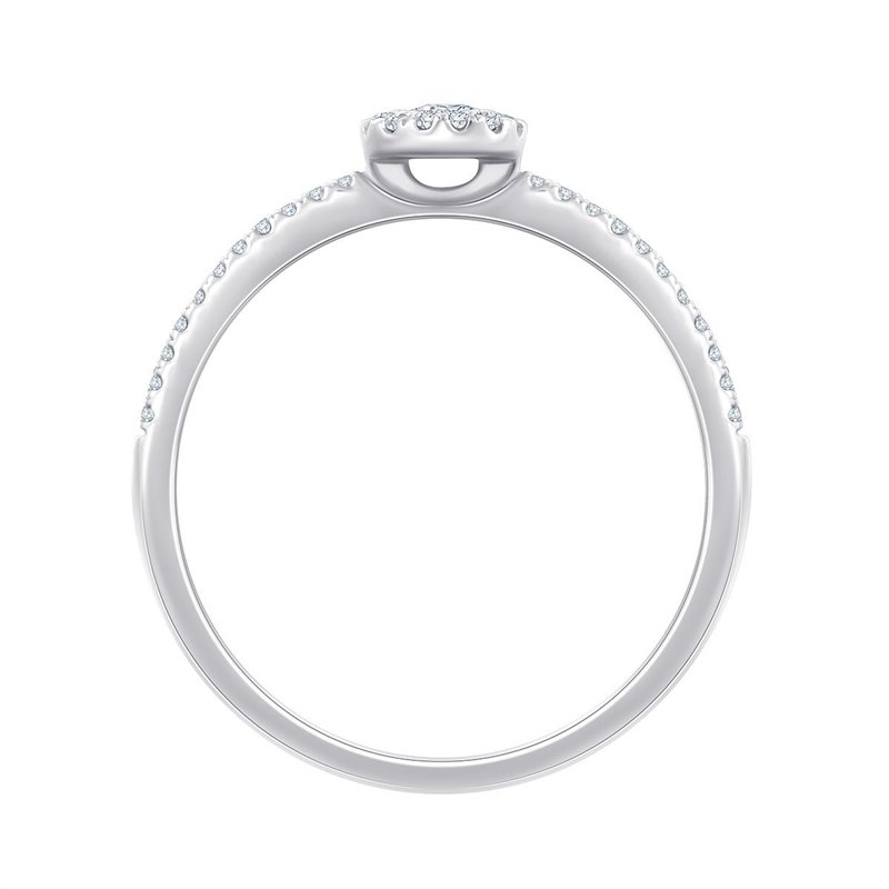 Bague serti clos diamant en or 18 carats