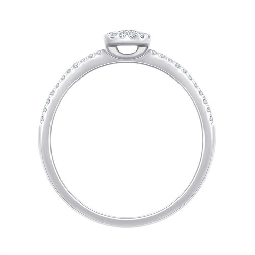 Bague serti clos diamant en or 18 carats