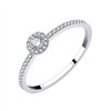Bague serti clos diamant en or 18 carats