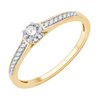Solitaire accompagné diamant en or 18 carats