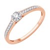 Solitaire accompagné diamant en or 18 carats