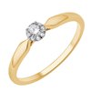 Solitaire accompagné serti clos diamant en or 18 carats