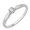 Solitaire accompagné serti clos diamant en or 18 carats