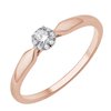 Solitaire accompagné serti clos diamant en or 18 carats