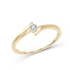 Solitaire serti clos diamant en or 18 carats