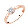 Solitaire serti clos diamant en or 18 carats