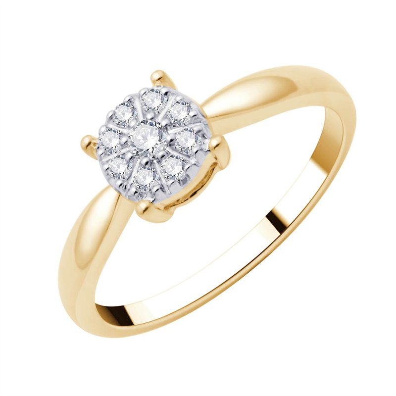 Solitaire serti clos diamant en or 18 carats