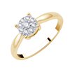 Solitaire serti clos diamant en or 18 carats