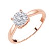 Solitaire serti clos diamant en or 18 carats
