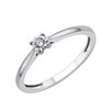 Solitaire serti clos diamant en or 18 carats
